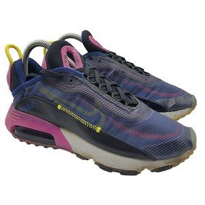Nike Air Max 2090 Womens 8 Shoes Blue Void Black Active Fuchsia CK2612-400